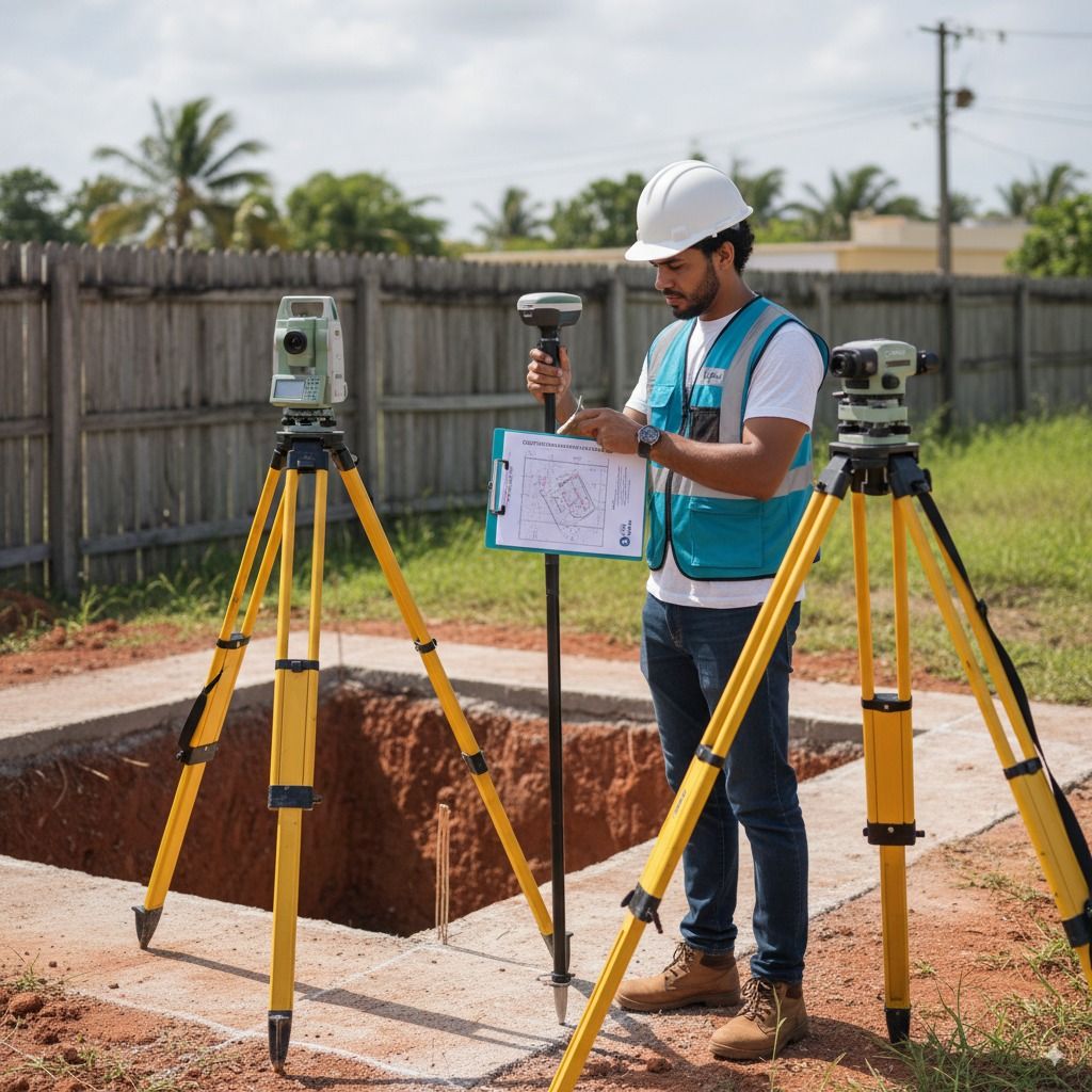 Certificado de ubicación de mejoras en RD con GNSS, estación total y dron