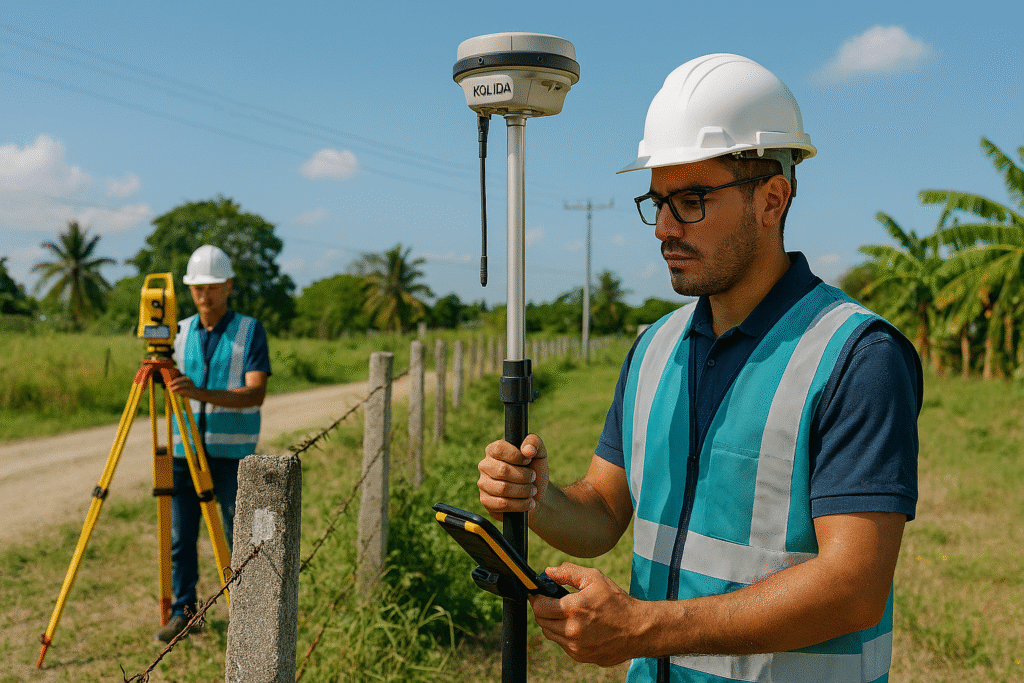 Deslinde en República Dominicana con GNSS y estación total