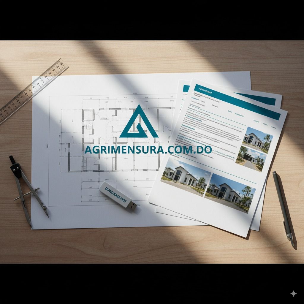 Entregables del certificado de ubicación de mejoras: plano, informe y archivos DWG/KMZ/PDF