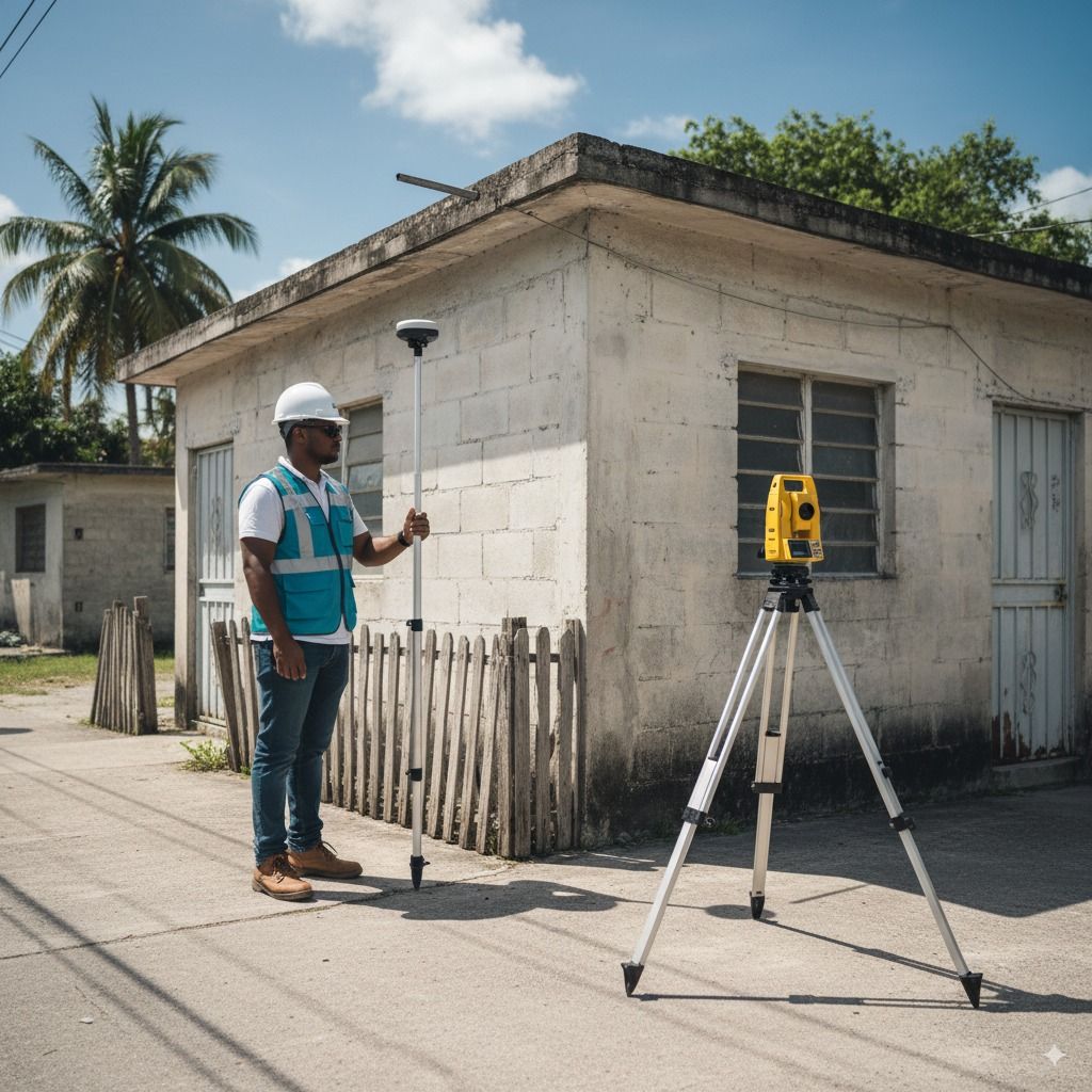 Levantamiento GNSS y estación total para certificado de ubicación de mejoras