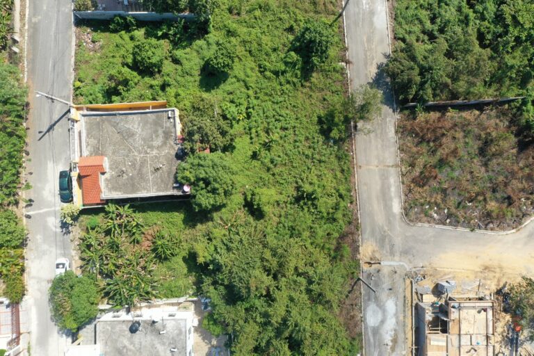 Vista aérea tomada con dron durante un levantamiento